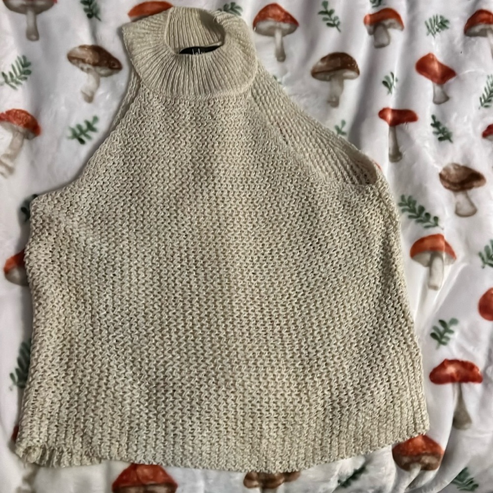 Women’s Whites Tank Top with High Neck.